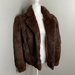 Vintage Brown Fur Jacket Coat